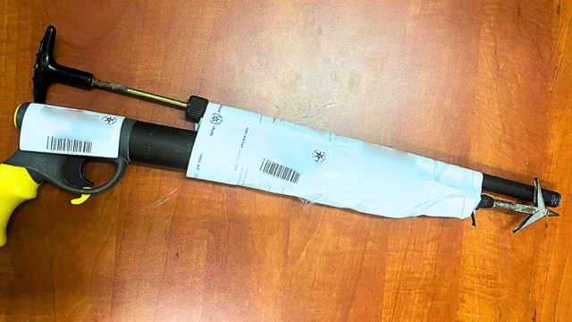 רובה החצים שנתפס ושימש לאיומים