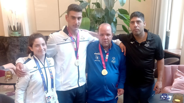 מימין: אגר, ברקן, רבינוביץ וגלנץ. ייצגו את ישראל בכבוד