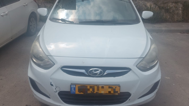 הרכב שעצרו השוטרים באום אל פחם