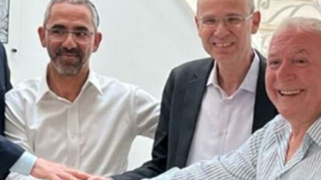 מימין: רפי קדושים, יריב לוין ודוד אמסלם
