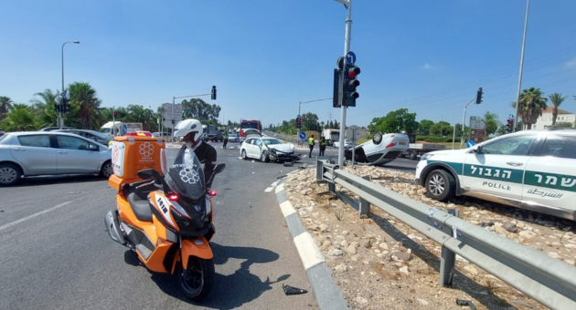 זירת התאונה בכביש 60