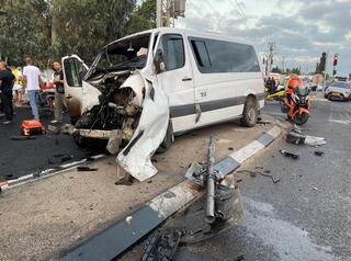 זירת התאונה בצומת השרון