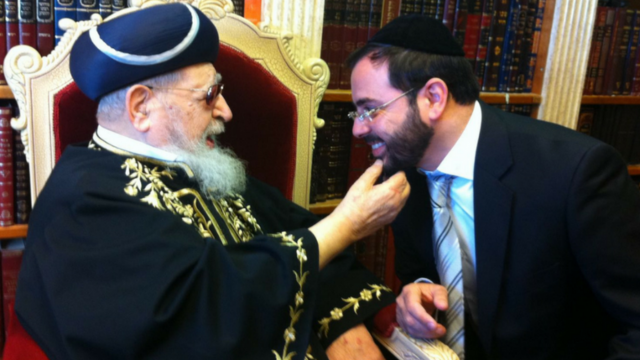 אוריאל בוסו עם הרב עובדיה יוסף