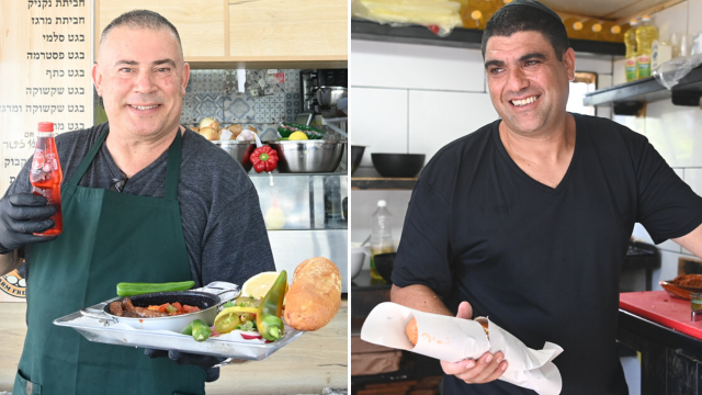 יוסי בן ארויה (מימין) וויקי בן עזרא
