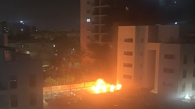 השריפה בחניה בשכונת אגמים