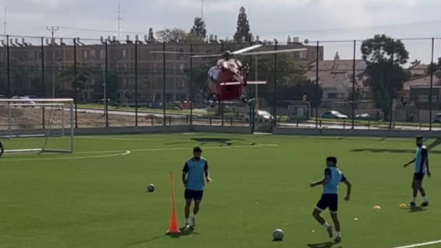 המסוק שממריא במהלך אימון. מציאות בלתי נתפסת