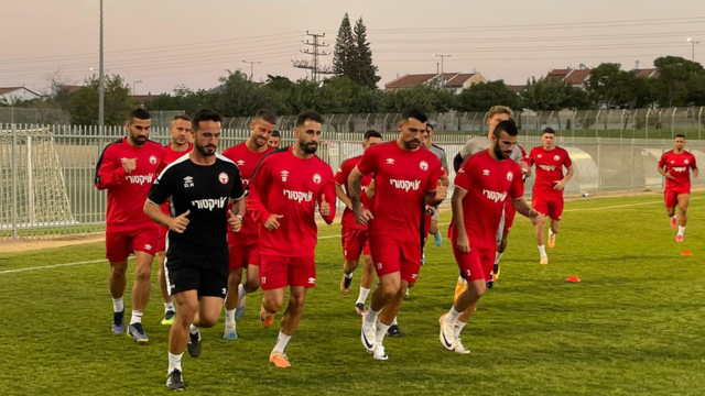 שחקני ב"ש באימון המשותף הראשון בחמישי שעבר