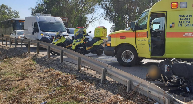 זירת התאונה בכביש התענכים