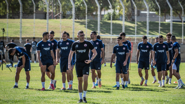 שחקני ב"ש באחד האימונים השבוע. המשחק מול דימונה בבית האדום ייערך ללא קהל