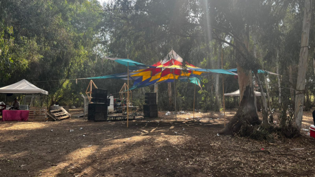 זירת מסיבת הטבע ביער חדרה, הבוקר