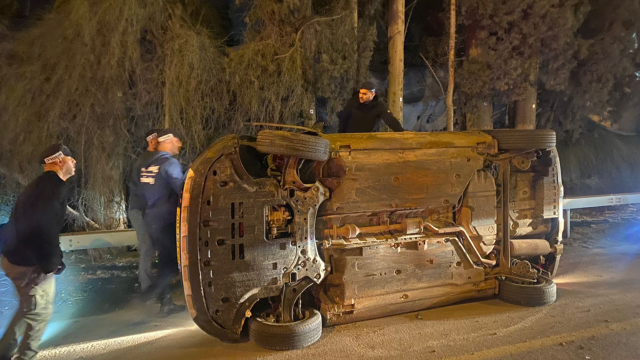 הרכב של החשודים לאחר שהתהפך