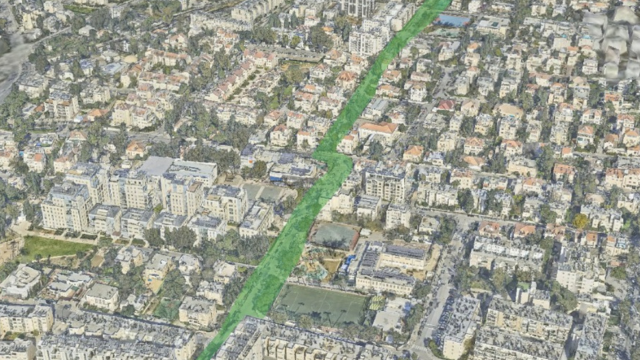 מפת הציר הירוק של בקעה