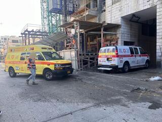 מזירת התאונה הקשה ברחוב סוקולוב בבת ים