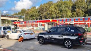 זירת האירוע ליד תחנת הרכבת בבית יהושע