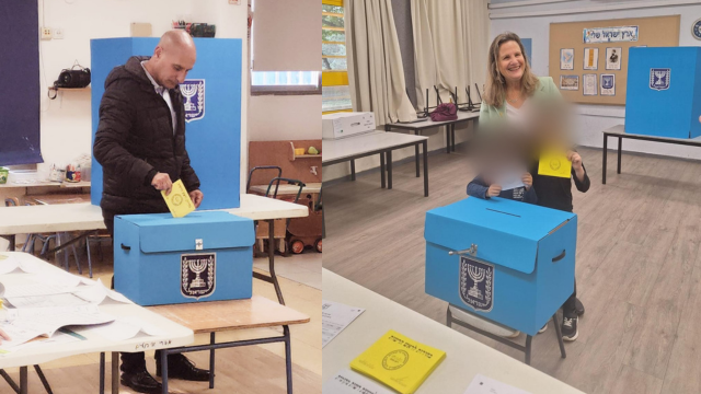 סיגל שניימן ורז שגיא מצביעים