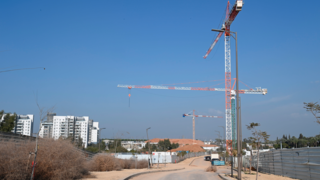 בנייה במערב נתיבות. העיר ממשיכה להתרחב