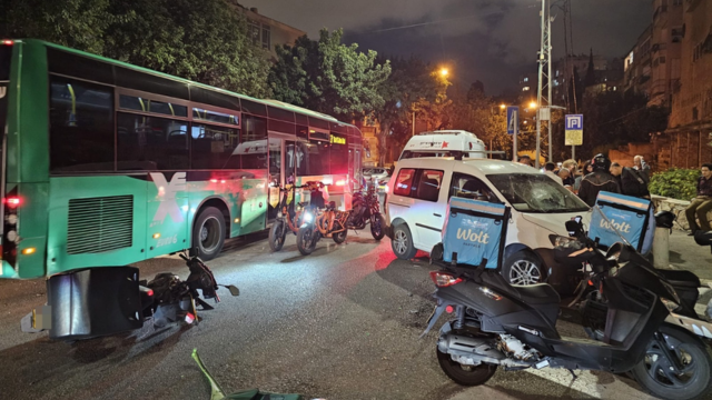 זירת התאונה בשכונת הדר