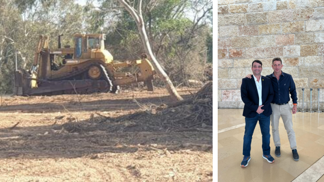 יריב פישר וראש עיריית הוד השרון אמיר כוכבי