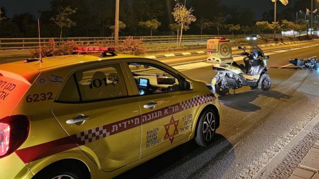 זירת התאונה בכביש 79