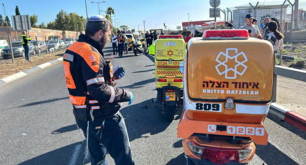 זירת התאונה בחיפה