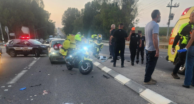 זירת התאונה בכביש 66 