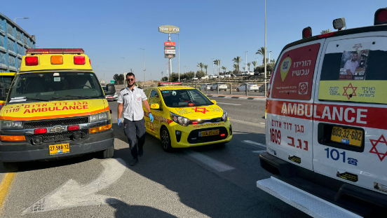 זירת התאונה בכביש 25
