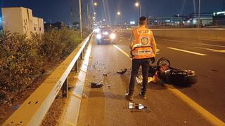 מזירת התאונה הקשה באיילון