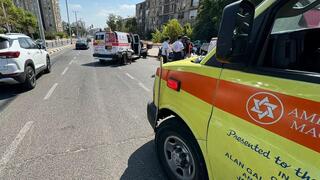 מזירת התאונה ברחוב יוספטל 