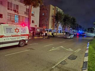מזירת התאונה ברחוב הקוממיות בבת ים