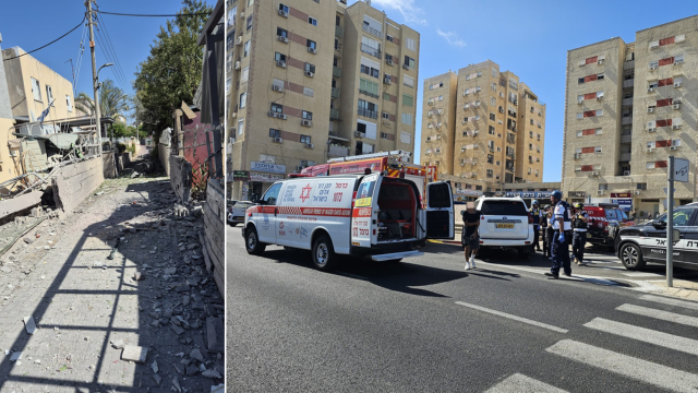 זירת הנפילה בקרית ים