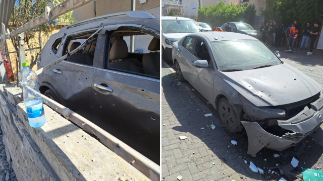 כלי הרכב של משפחת קורטוביץ נפגעו מהדף הרקטות