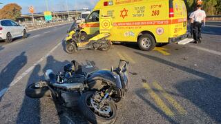מזירת התאונה ליד מקווה ישראל בכביש 44