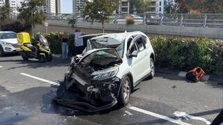 מזירת התאונה ברחוב דרך הים ברחובות