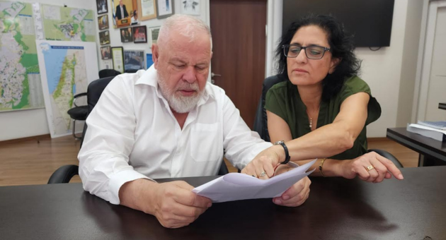 ראש העיר ומנכ"לית המכללה