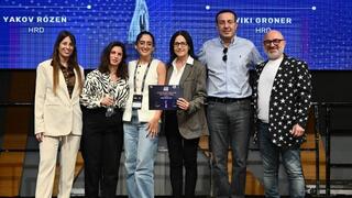 יעקב רוזן מנכ"ל חברת HRD מארגני הכנס, רו"ח אילן שמש מנכ"ל ש.ל.ה, רחל פפר מנהלת משאבי אנוש ש.ל.ה, טל אמסלם יחידת הגיוס ש.ל.ה, הילה שטרלינג מנהלת גיוס ש.ל.ה, ויקי גרונר חברת  HRD מארגני הכנס