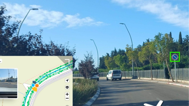 זיהוי תמרור מוסתר ותמרור דהוי על ידי המצלמות