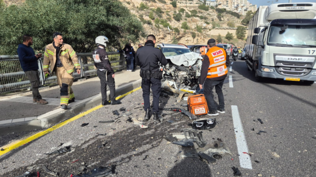 תאונת הדרכים בכביש הגיבורים בחיפה