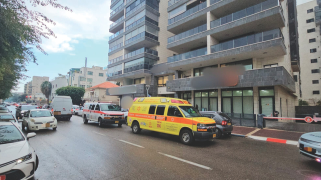 הבניין שבו התרחש הרצח בנהריה