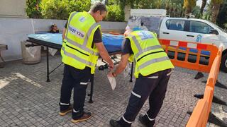 תרגול פריסת תחנת חלוקת מים בחירום