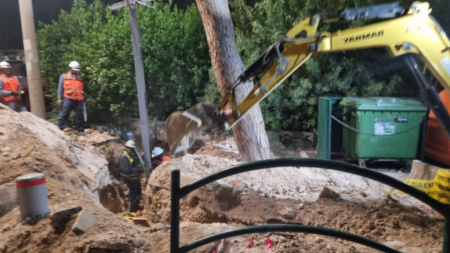 העבודות בשדרות הצבי חיפה 19.2.25
