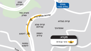 העבודות בכביש בגין