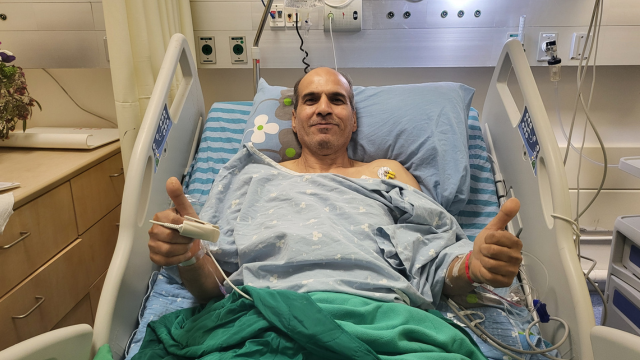 ג'רפאת פנש מחלים במחלקה בכרמל
