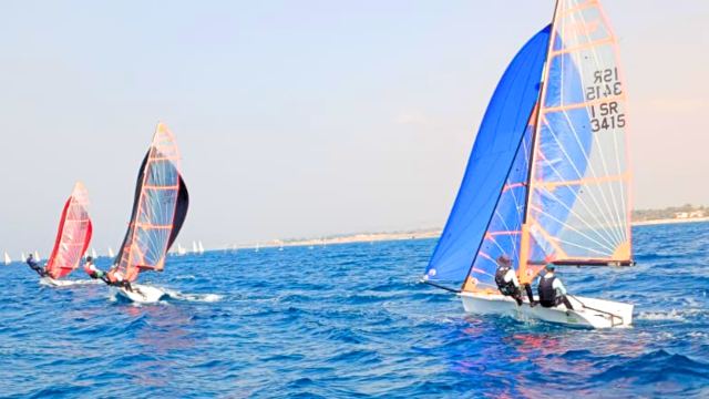 מועדון שיט חיפה דגם 29er זכייה ראשונה בתחרות באילת