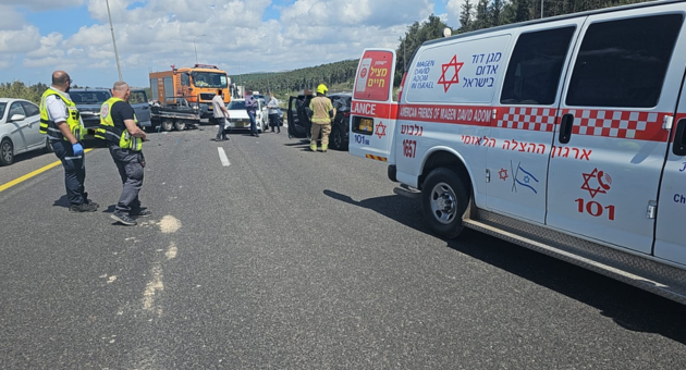 זירת התאונה בכביש 79