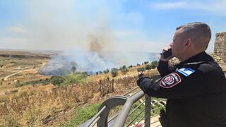 שריפה בגן הלאומי מגדל צדק