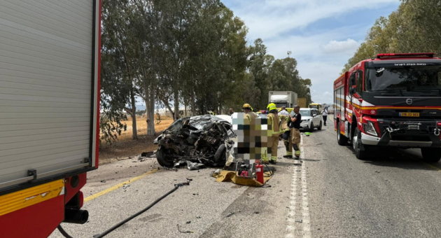 זירת התאונה בכביש 675 