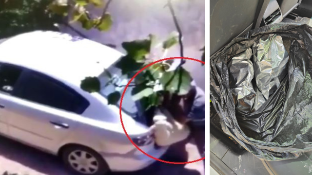 הטמין סמים בשקיות אשפה