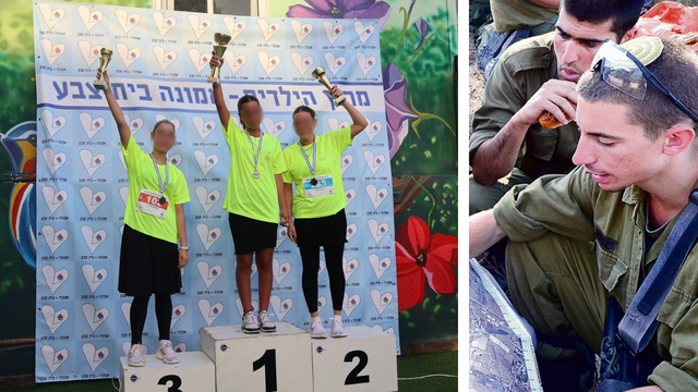 הדר גולדין והזוכות במקומות הראשונים במקצה 5 ק"מ לבנות