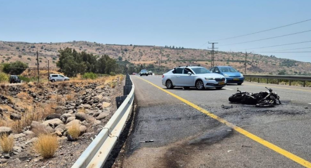 זירת התאונה בכביש 92