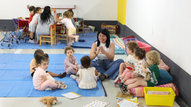 ילדי הפעוטון בשמרטפייה של רמב"ם